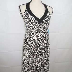 London Times Halter Dress Size 8 Polka Dot NEW
